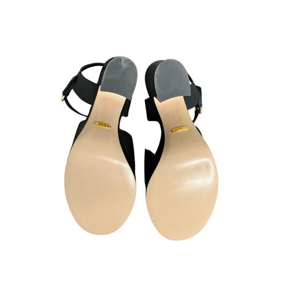 Gucci NIB Interlocking G Leather Platform Sandals in Black Size 40.5 - Picture 11 of 13